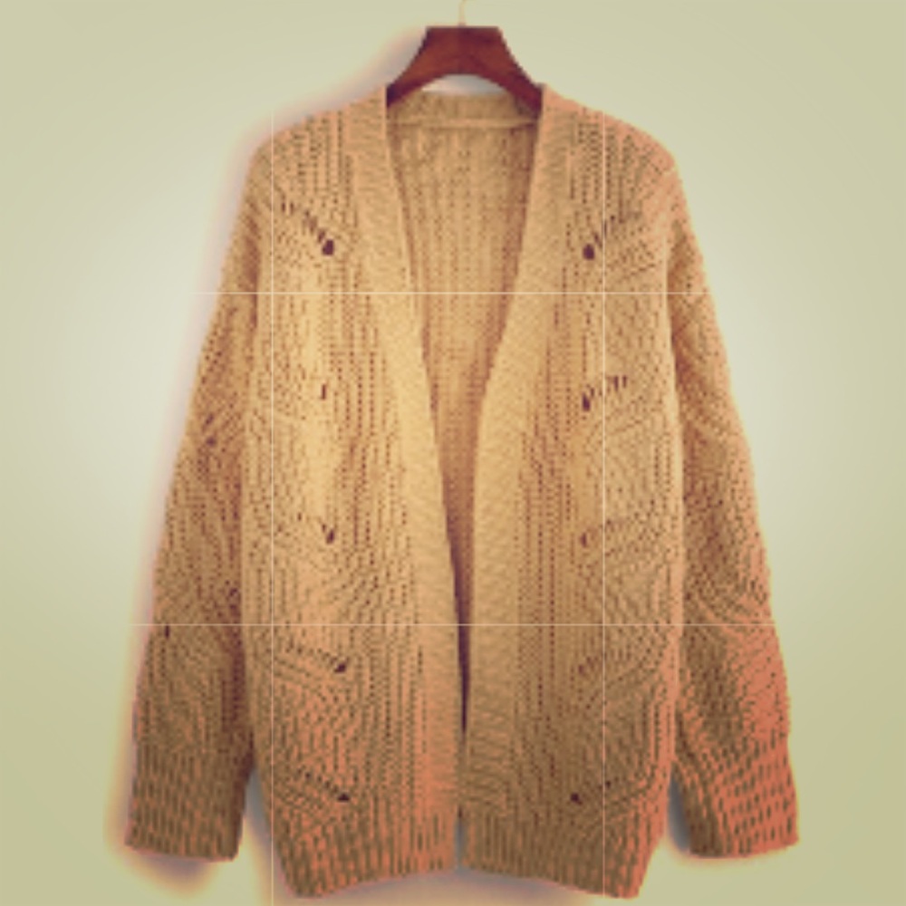 ❌SOLD OUT❌ #FREE SIZE Gold Chunky Knit Sweater